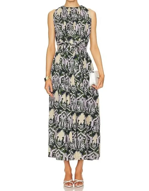 Ankle Dress In Casablanca Print