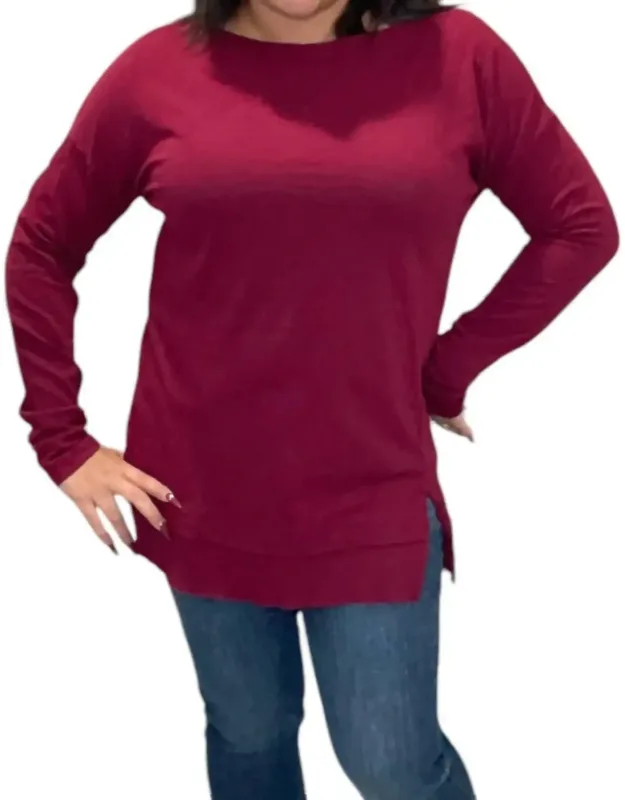 Split Hem Long Sleeve Tee