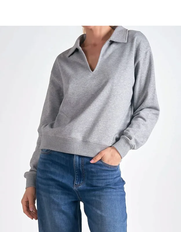 Long Sleeve Collared Top