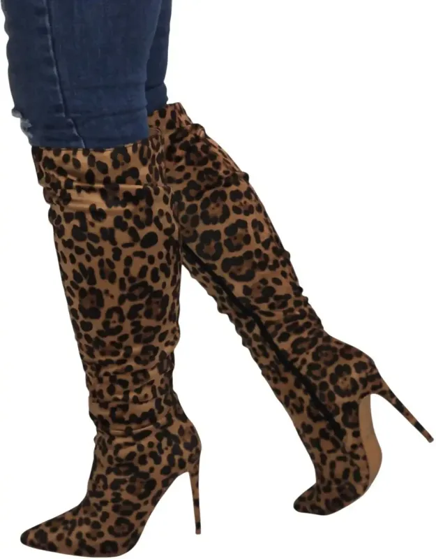 Leopard Knee High Boots