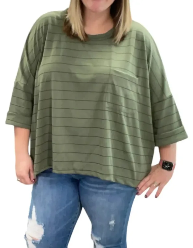 Striped Boxy Top
