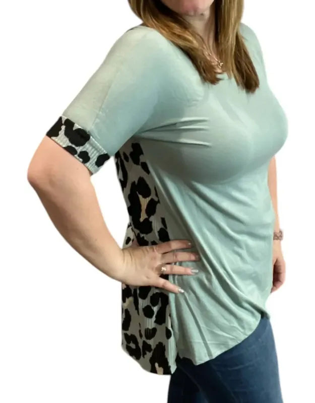 Leopard Back Top