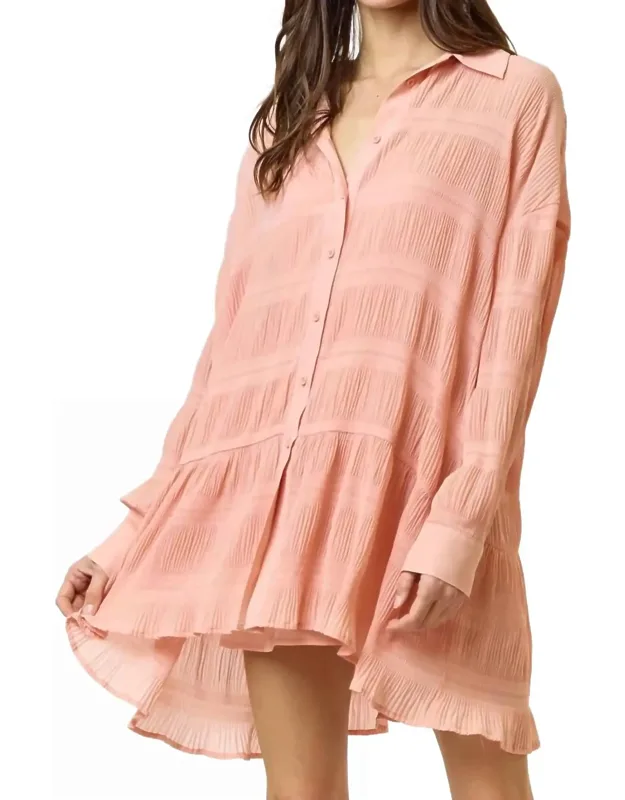 Chiffon Textured Mini Dress