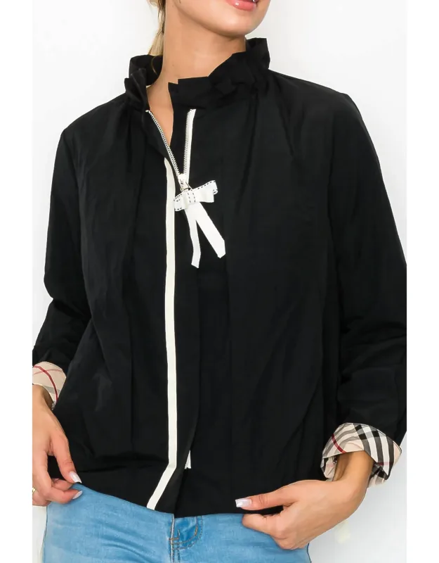Jacket With Plaid Lining
