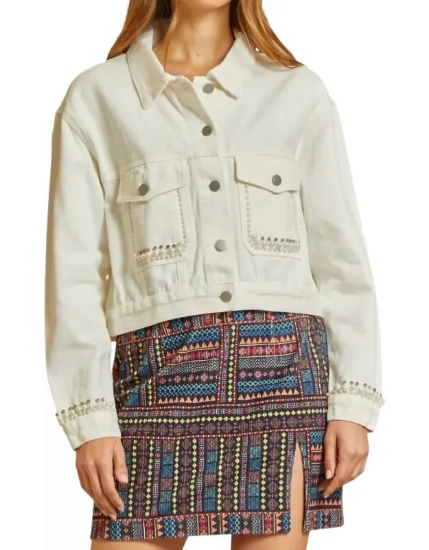 Party Doesn't Stop Studded Jacket