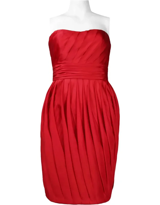 Strapless Pleated Party Dress