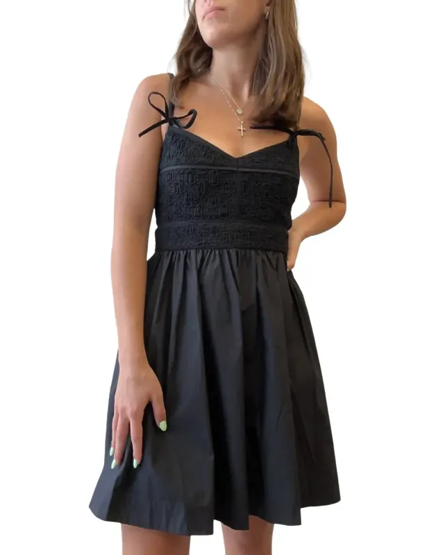 Monti Mini Dress With Smocked Bodice And Pockets