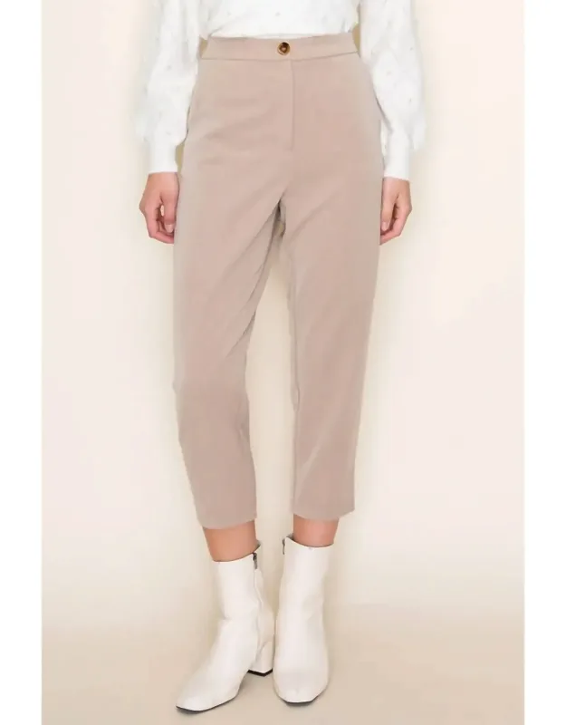 Waist Band Button And Zipper Closer Pants