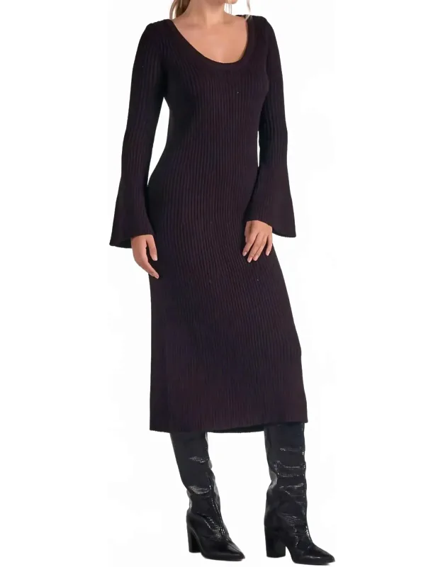 Long Scoop Neck Maxi Dress