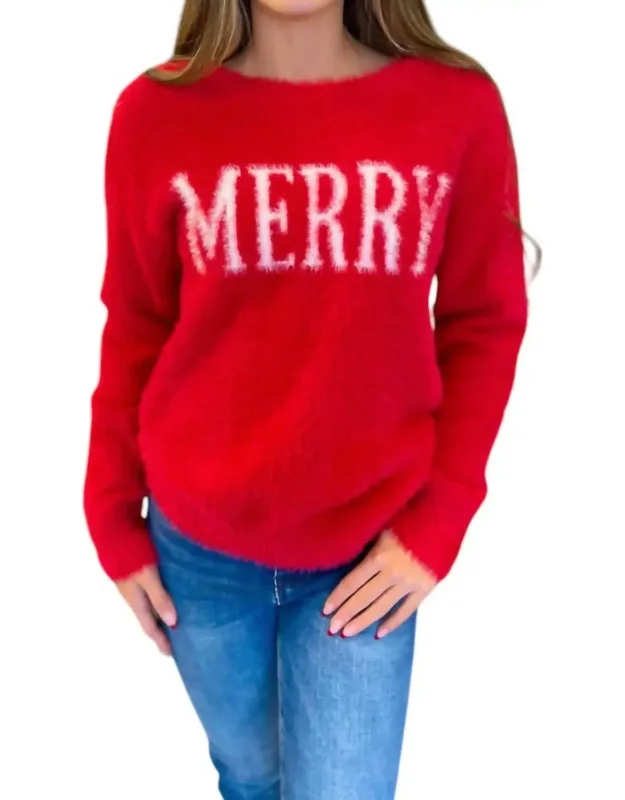 Merry Fuzzy Eyelash Sweater