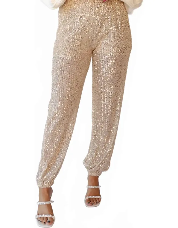 Last Minute Plans Sequined Pants