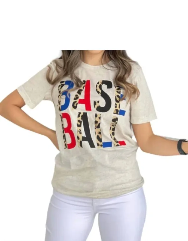 Baseball Leopard Tee
