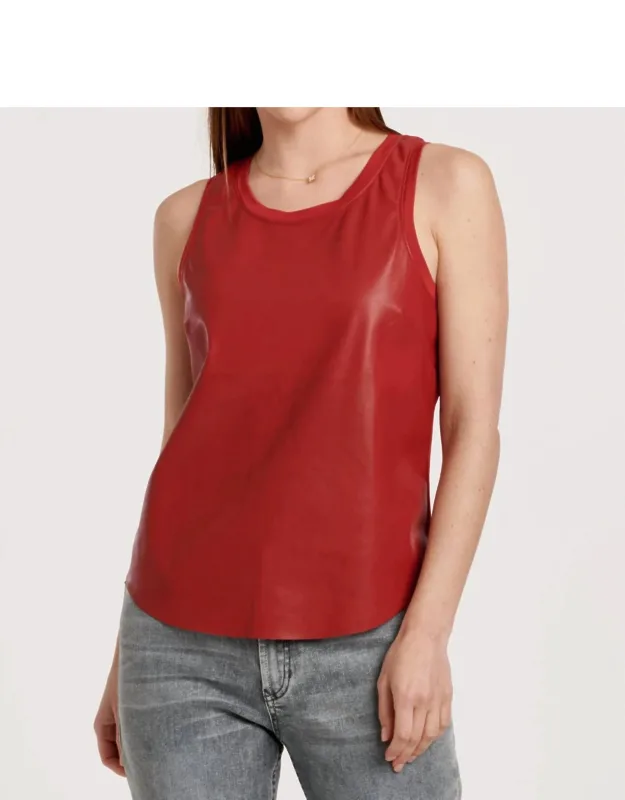 Carmela Faux Leather Tank