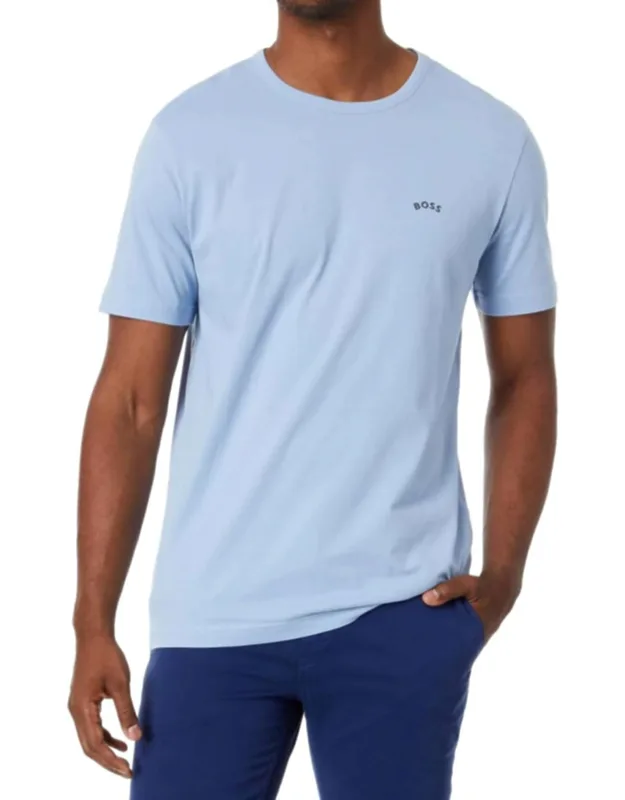 Contrast Curve Logo Short-sleeve Cotton T-shirt