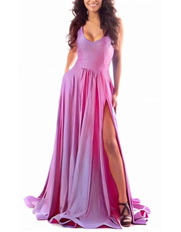 A-line Jersey Dress With Slit