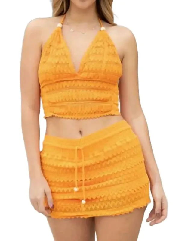 Cosmo Crochet Halter Top