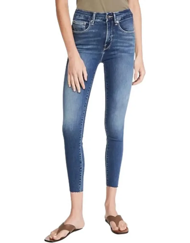 Waist Crop Raw Edge Jeans