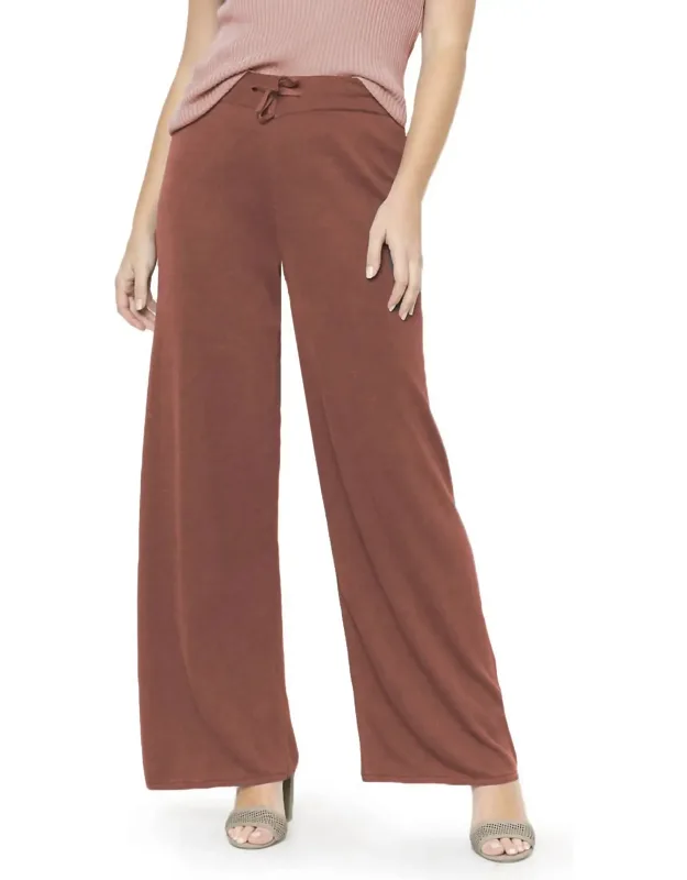 Wide Leg Linen Knit Pants