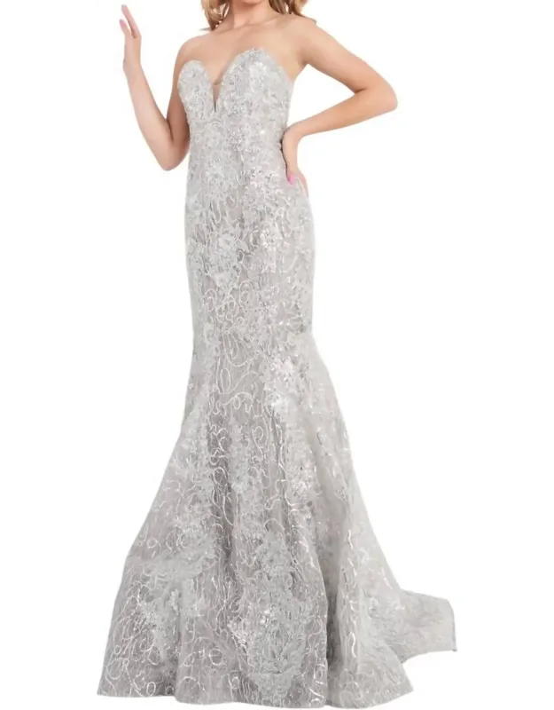Embellished Mermaid Prom Dress