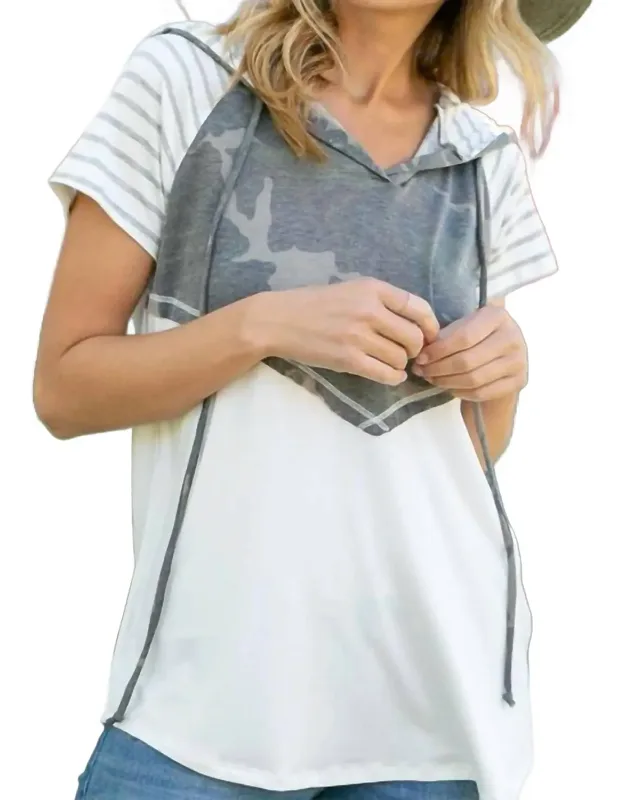 Camo Hoodie Top