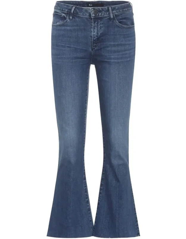 Midway Extreme Cropped Jeans With Fringed Edges