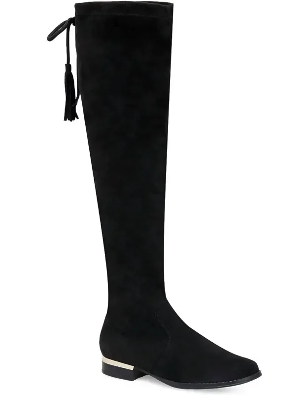 Over The Knee Low Heel Boots