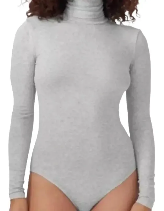 Cropped Top Bodysuit With Long Sleeves