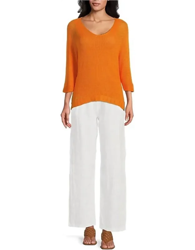 Lightweight Knitted 3/4 Sleeve Top