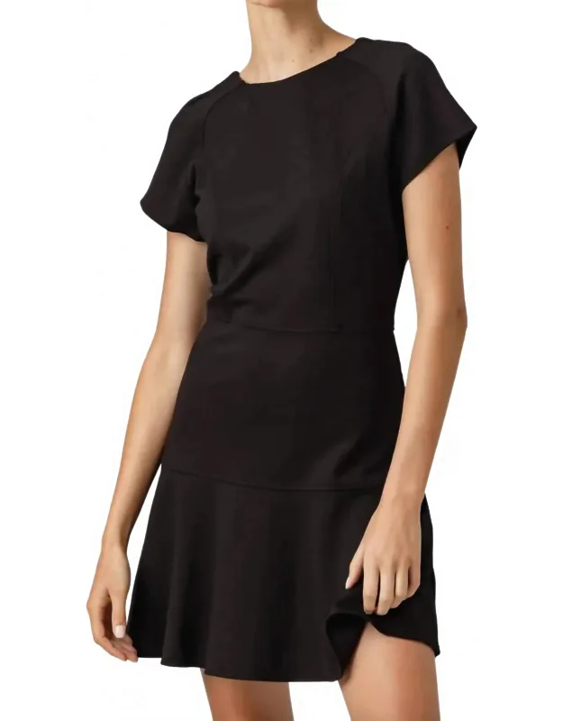 Alina Mini Dress With A-line Shape And Back Zip Closure