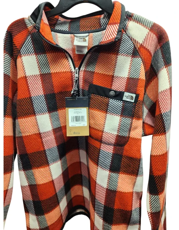 Print Gordon Lyons 1/4 Zip Jacket In Orange Plaid