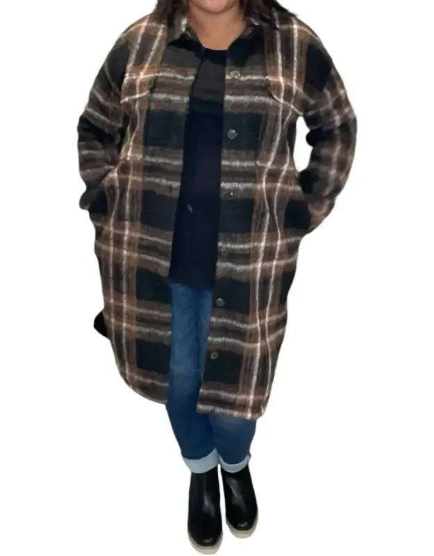 Plaid Button Up Jacket