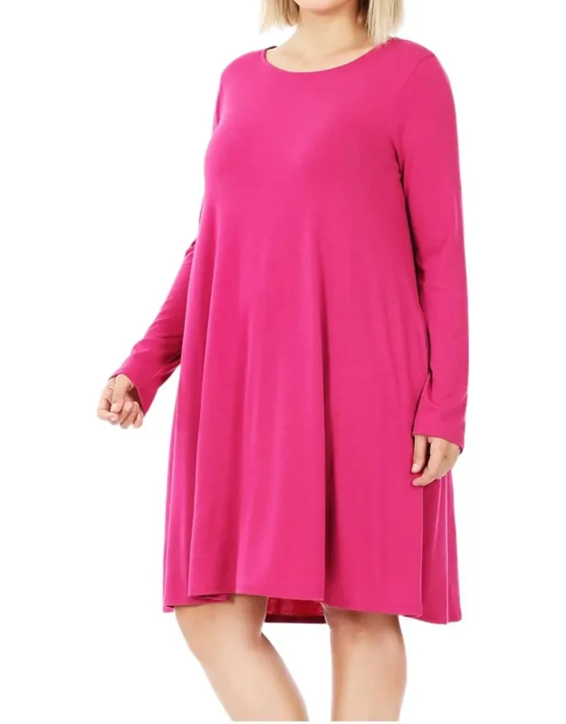 Long Sleeve Dress With Pockets