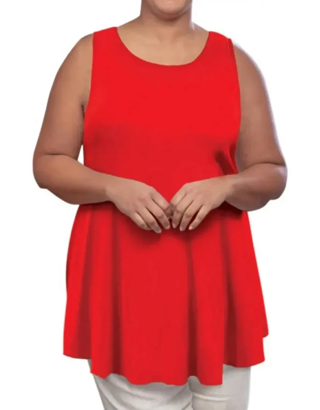 Solid Sleeveless Swing Tank Top