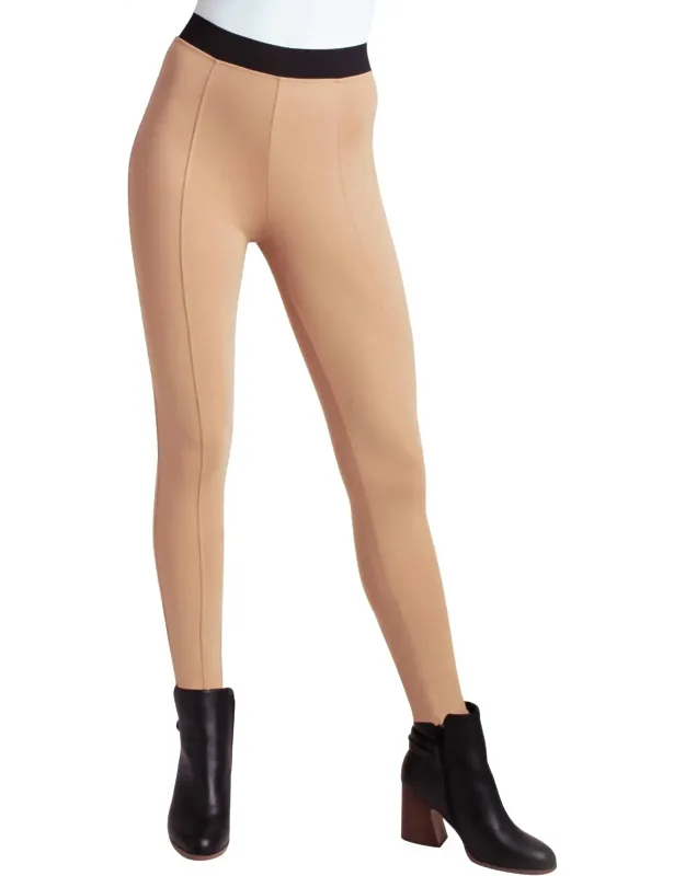 Elastic Waistband Compression Ponte Leggings