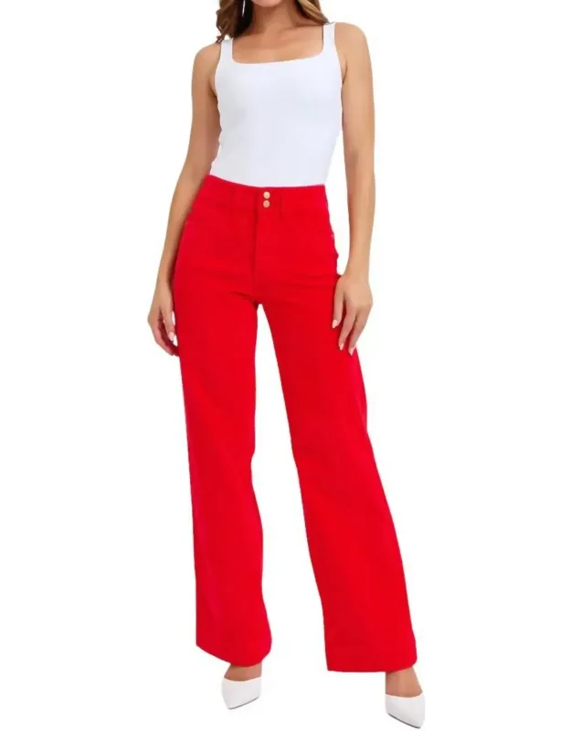 Corduroy Wide Leg Trousers
