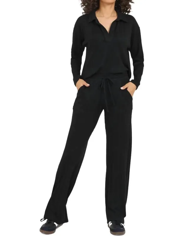 Brushed Cozy Wide Leg Drawstring Pants