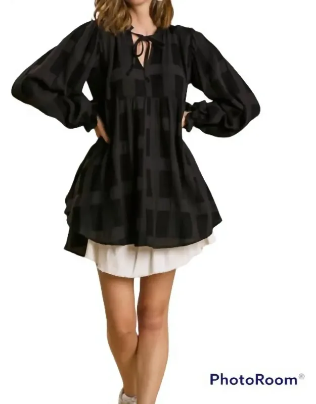 Chenille Babydoll Dress