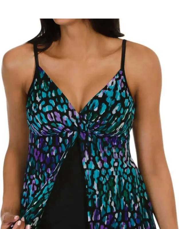 Mesh Fly Away Tankini Top
