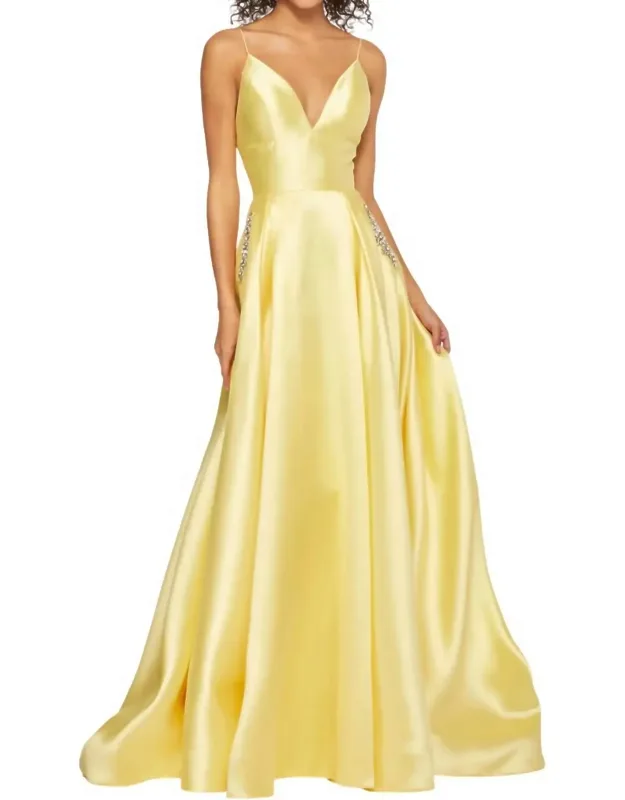 Satin A-line Prom Dress