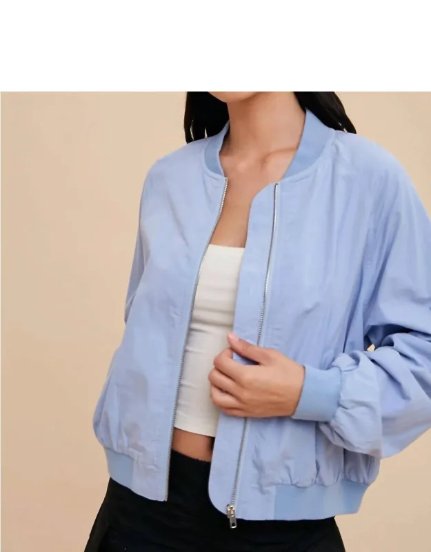 Garment Washed Bomber Jacket