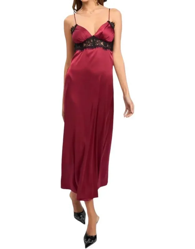 Silk And Lace Maxi Dress