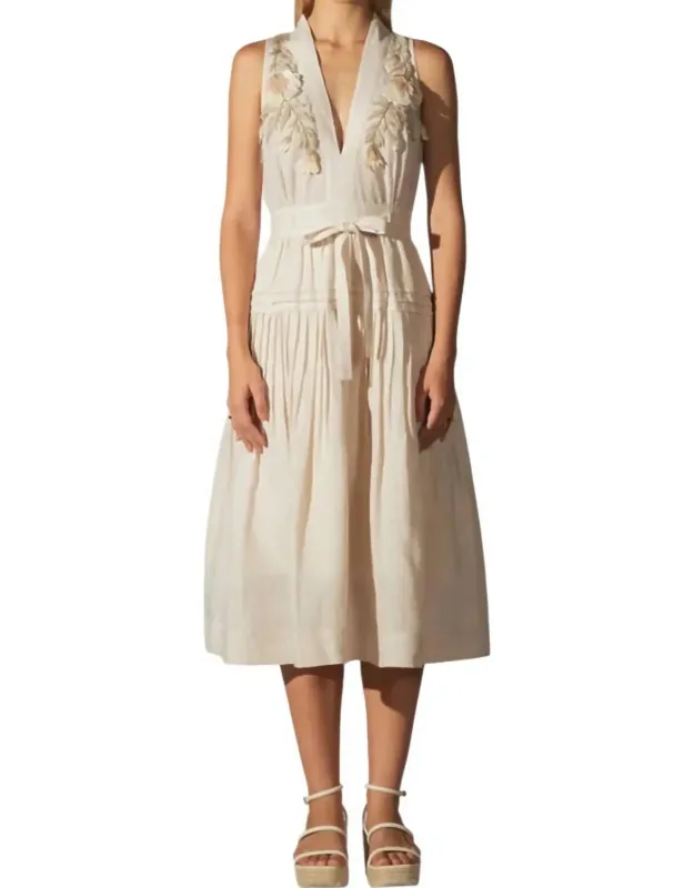 Halter Belted Midi Dress