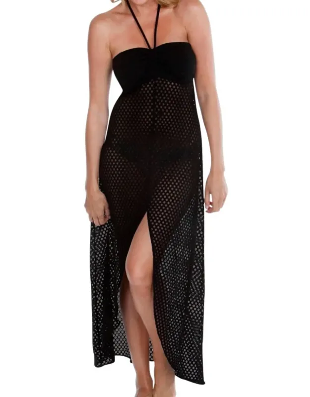 Spot On Hi-low Front Slit Dress