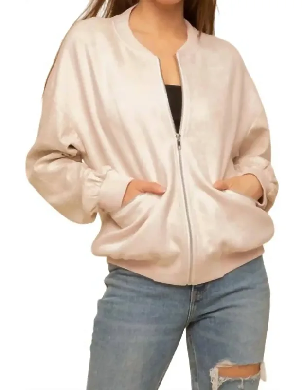 Animal Print Sleeve Bomber Jacket