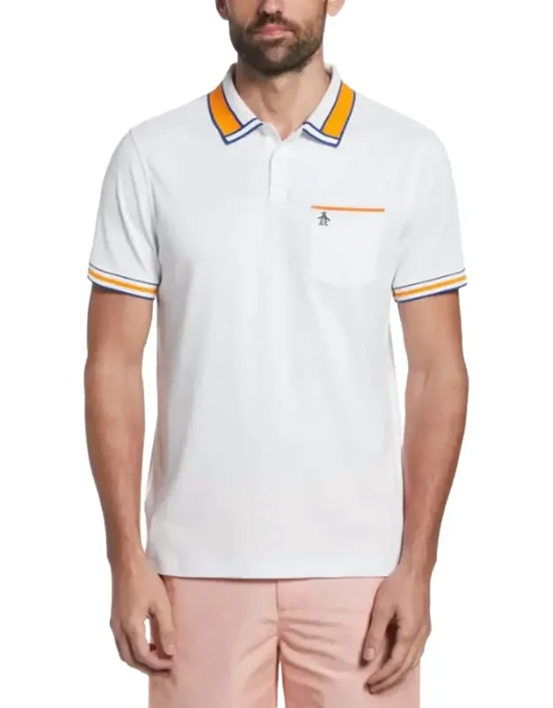 Organic Stripe Cotton Polo Shirt