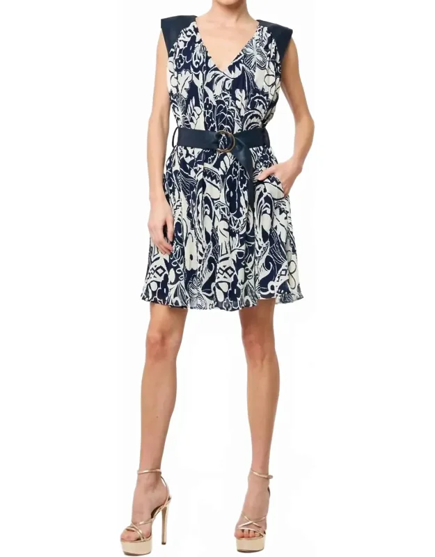 Pleated Mini Dress