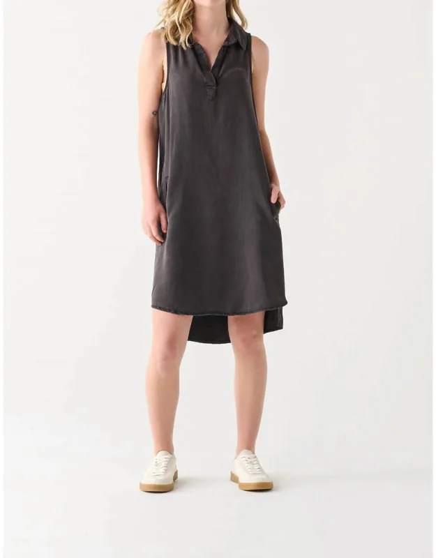 A-line Tencel Knee Length Dress