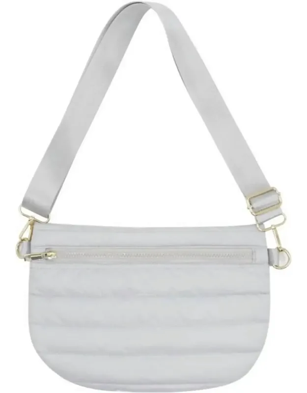Quilted Puffer Messenger Crossbody Sling Bag