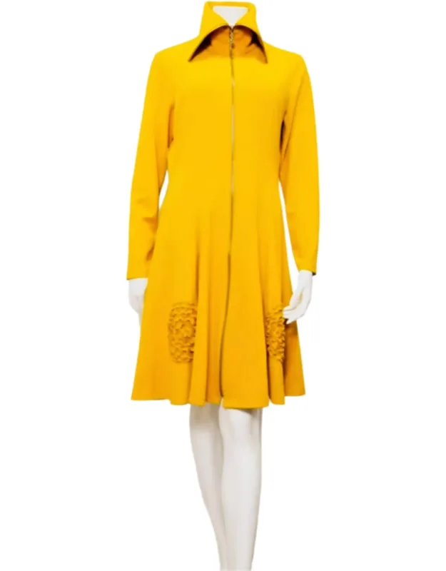 Knit Crepe Zip Dress