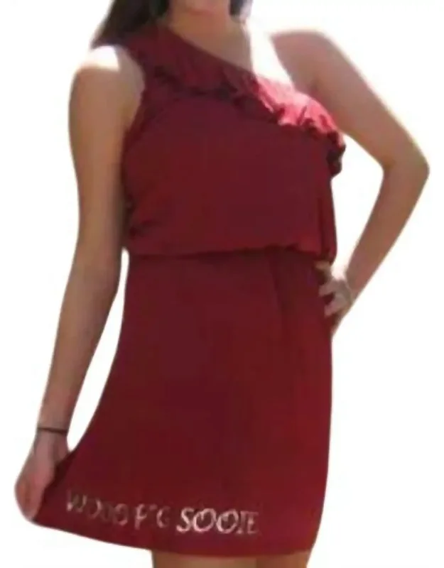 University Of Arkansas Logo One Shoulder Dress